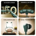 boAt 2025 Launch Rockerz Trinity Grande, 150H Battery, Hi Res Audio by LDAC, Dual Pair, ENx Tech, Stream Ad Free Music via App Support, Bluetooth Neckband, Wireless with Mic Earphones (Green) - Image 3