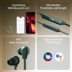 boAt 2025 Launch Rockerz Trinity Grande, 150H Battery, Hi Res Audio by LDAC, Dual Pair, ENx Tech, Stream Ad Free Music via App Support, Bluetooth Neckband, Wireless with Mic Earphones (Green) - Image 4