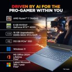 HP Victus, AMD Ryzen 7 7445HS, 6GB RTX 4050, 16GB DDR5(Upgradeable) 512GB SSD, 144Hz, IPS, 300nits, FHD, 15.6''/39.6cm, Win11, M365* Office24, Blue, 2.29kg, fb3118AX, Backlit, DTS Audio, Gaming Laptop - Image 4