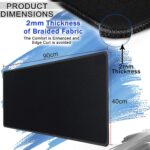 Storite 900x400x2mm Extended Gaming Mouse Pad for Laptop/Computer with Stitched Embroidery Edges and Water Resistance Coating Natural Non Slippery Rubber Base Mousepad Desk Mat - Black - Image 3