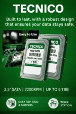 TECNICO Green 1TB 3.5” SATA HDD 1 TB All in One PC's, Network Attached Storage, Surveillance Systems, Servers Silver SATA Internal Hard Disk Drive (HDD) High-Speed | Durable | CCTV & Desktop Ready - Image 4