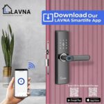 LAVNA Smart Wi-Fi Door Lock | 7 Way Unlock | Fingerprint, Mobile App, WiFi + Bluetooth, RFID Card, OTP, PIN and Manual Key Access for Wooden Doors | SS Locking Bolts (LA16 WF) - Image 5