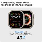 Spigen Lite Fit Pro for Apple Watch Ultra 3 49mm Case with Strap, Apple Watch Ultra 2/1 49mm Durable TPU Case with Lightweight Fabric Strap - Matte Black - Image 3