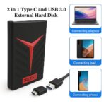 MAYUMI Trident 1 TB Hi-Speed Portable Hard Drive, Type-C and USB 3.0, 2-in-1 Mobile and PC Compatible, Heavy Duty Ultra Slim HDD, 2 Yrs Warranty (Trident, 1 TB) - Image 4