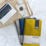 Zequenz A5 Size Silver Slim Notebook Ruled Acid Free Paper 256 Pages 70GSM 360 Degree Flexibility 100% Handmade PU and White paper Galaxy Series Bookmark Included - Image 5