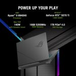 ASUS ROG Strix G16, AMD Ryzen 9 8940HX Gaming Laptop (RTX 5070 Ti/140W TGP/16GB RAM/1TB SSD/FHD+/16"/165Hz/90WHrs/Windows 11/M365 Basic (1Year)*/Office Home 2024/Eclipse Gray/2.5 Kg) G614PR-RV032WS - Image 4