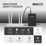 Geonix Trot R7 Mini UPS |Backup Upto 6 Hrs|2x2000 mAh Battery |Supports DC Port(12V/2A,9V/2A), USB (5V/2A) Output |Power Backup for Wi-Fi Routers, CCTV Camera, Cordless Phone, Modem (Maya Blue) - Image 3