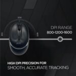 Acer Fusion Wireless Keyboard and Mouse Combo, Durable Stylish Design, 2.4GHz Nano Receiver, 10m Range, Indian Rupee Key, Adjustable DPI (800/1200/1600), Compatible with Windows & Mac (Black & Silver) - Image 4