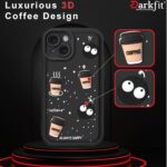 Back Case Cover Compatible for iPhone 15 | Cute Fun Cartoon 3D Ball Coffee Silicone Case | Camera & Body Protection | Shock Proof | for iPhone 15 | Color Black | Pack of 1 - Image 3