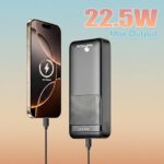 Kratos Legend Champ Power Bank 20000mAh, Fast Charging 22.5W, Triple Output,USB Type C &Dual USB Port, PD Powerbank for iPhone, Android & Other Phones, BIS Certified,1year Warranty, Black - Image 4