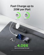 Belkin 40W (20W + 20W) Two Ports USB -C PD Wall Charger | Fast Charging for iPhone 17, Air, Pro, Pro Max, Samsung Galaxy S25, Google Pixel 10, iPad, AirPods, & More | 2 Years Warranty, White - Image 3