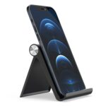 amazon basics Multi Angle Desktop Foldable Stand Tablet/Mobile Stand Holder for iPhone, Android, Samsung, OnePlus, Xiaomi, Smartphones. Portable, for Your Bed,Home, Office, Home (Black) - Image 3