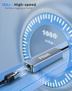 FEDUS 1GIGA 2 in 1 Gigabit Type C to Ethernet Adapter, USB LAN 3.0 USB-C Converter for Windows, Mac, Connector Laptop, Desktop Type c Grey - Image 4