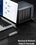 FEDUS 1GIGA 2 in 1 Gigabit Type C to Ethernet Adapter, USB LAN 3.0 USB-C Converter for Windows, Mac, Connector Laptop, Desktop Type c Grey - Image 6