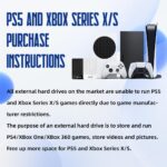 Portable External Hard Drive Storage Expansion Mobile HDD USB 3.0 USB-C for PC, Mac, Desktop, Laptop, PS4, PS5, Xbox One X/S, Xbox 360, Xbox Series X/S, Office & Game (Black, 1TB) - Image 4