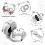 Baby Headphones-Infant Ear Protection for Babies 0-36 Months, 25dB NRR Baby Noise Cancelling Headphones with Little Bear Design,Airplane Essentials for Travel/Improves Sleep/Outdoor (Grey) - Image 3