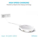 Portronics POR 343 UFO USB Home Charger 6 Ports 8A Charging Station for Smartphones and Tablets - White - Image 4