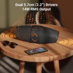 ZEBRONICS Sound Feast 55, Portable Bluetooth Speaker, 14 Watts, 10 Hours Playback, Dual 5.7 cm Drivers, Dual Passive Radiator, Call Function, RGB, Bluetooth v5.3 | TWS | USB | mSD | AUX, Deep Bass - Image 3