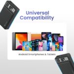 Portronics Luxcell Mini 20K Advanced 20000 mAh Nano Power Bank with 22.5W Max Output, LED Indicator, Mach USB-A Output, Type C PD Output, Type C Input, Wake Up Button(Black) - Image 4