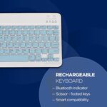 Acer Nano Pad Rechargeable Bluetooth Keyboard & Mouse Combo, 3 DPI Upto 1200 DPI, 78 Keys Anti Slip Back, Ultra Thin Design for Tablet, Laptop, Mobile, 10m Working Distance, Scissor Footed (Blue) - Image 4