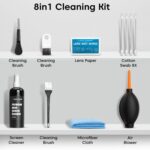 Sounce Professional 8-in-1 Cleaning Kit for Laptop, Tablet, Smartphone, Camera, Earbuds – Includes 100ml Cleaning Solution, Air Blower, Cotton Swabs, Suede Plush, Microfiber Cloth - Image 4