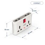 Aziot 4 Way Smart Multi-Plug Adaptor (WiFi+BLE) | 2 Universal Sockets | 6Amp | Compatible with Alexa and Google Assistant - Image 5