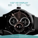 boAt Lunar Vista w/Large 1.52" (3.8 cm) HD Always on Display,550 Nits Brightness, Functional Crown,100+ Sports Mode, Heart Rate & Sp02 Monitoring, Fitness Smart Watch for Men & Women(Black) - Image 3