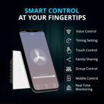 HomeMate Wi-Fi Smart Fan Regulator Touch Switch | No Hub Required | Works with Amazon Alexa, Google Assistant & Siri (Pack of 1, White) - Image 5