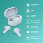 Philips TAT1108BL/00 True Wireless Earbuds, in-Ear Bluetooth v5.3 Earphones with Mic, 15H Play Time, Shank Shape, IPX4, Touch Controls & Charging Case for iPhone/iPad (Blue) - Image 3