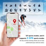 Smart Health Wristband, Bluetooth Connected Wearable Fitness Tracker, 127 Exercise Modes, 1ATM Water Resistant, Tracks Heart Rate/Blood Pressure/SpO2/Sleep/Steps - Image 5