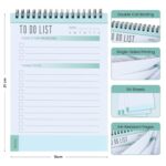 Ultimate To Do List Notepad Daily Planner Productivity Journal with Priority Sections, Water Intake Tracker Perfect for Organizing Your Day - 60 Spiral Bound SheetS - Image 3