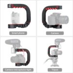 DSLR Camera Stabilizer U Shape Rig Triple hot Shoe Handheld Video Stabilizer for Smartphones,Gopro & DSLR Cameras (U-Grip-PRO) - Image 3