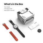 Amazfit Active 2 Square, 2000 Nits Bright AMOLED Display, Built in GPS, 10Day Battery, for Android & iPhone, Accurate Readings, BT Call, Sleep Monitor, 5ATM Water Resistant, Black Leather - Image 3