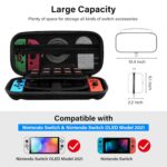 M.G.R.J® Portable Carrying Case Cover for Nintendo Switch / Switch OLED Accessories, with 20 Games Cartridges (Hard|EVA|Black) (Console & Accessories are not Included) - Image 3