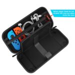 M.G.R.J® Portable Carrying Case Cover for Nintendo Switch / Switch OLED Accessories, with 20 Games Cartridges (Hard|EVA|Black) (Console & Accessories are not Included) - Image 5