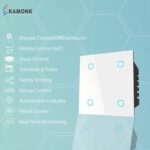 KAMONK Smart Touch Switch 4 Gang, Wi-Fi Enabled, No Additional Hubs, No Automation Related Wiring, Compatible With Amazon Alexa And Google Assistant, Add Shortcuts To Siri & Kamonk App (White) - Image 4