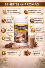 ProMax Protein Powder with DHA, Chocolate Flavour, 200g, Health Supplement for Adults, Sugar Free - Image 5