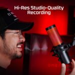 HyperX QuadCast 2-USB Microphone for Gaming,Streaming and Podcasting,On-Board Controls, LED Lighting, Quick Release Shock Mount and Built-in Arm/Stand Mount,PC,Mac,PS5,PS4,USB-C-Black. - Image 3