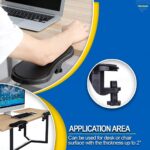 FreshDcart FDCA2010 Arm Rest Pad, Arm Wrist Rests Hand Shoulder Protect Adjustable arm Support with Rotating arm Support Chair Extender for Home Office Desk Mouse Pads (Black Pack of 1) - Image 3