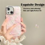mobistyle Designed for iPhone 13 | Camera Lens Protection |Tulip Flower Pattern Print Design TPU+PC for Women Teen Girls Phone Back Cover Case (Tulip Pink) - Image 3