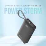 Toreto Power Storm 20000mAh 65W Laptop Fast Charging Power Bank | Multi-Protocol PD Output | Smartphone Compatible | Built-in Type-C Cable | LED Display | BIS Certified | Made in India (Black) - Image 3