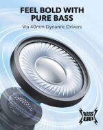 soundcore by Anker H30i Wireless On-Ear Headphones, Foldable Design, Pure Bass, 70H Playtime, Bluetooth 5.3, Lightweight and Comfortable, App Connectivity, Multipoint Connection (Black) - Image 3