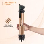 amazon basics Lightweight 41-134cm Tripod with Mobile Holder & Carry Bag | for All Camera/Go pro/Smartphones| Copper - Image 3