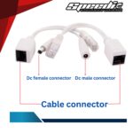 Speedio Passive PoE Injector and Splitter Kit | RJ45 Ethernet Power Adapter with DC Plug | PoE for IP Cameras, Access Points, Routers | CAT5/CAT6 LAN Cable Compatible – White (Pair) (1) - Image 3