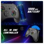 Cosmic Byte Stellaris Controller, 3 Modes Wifi + Bluetooth + Wired for PC, iOS, Android, Hall Effect Magnetic Trigger and Joystick, Macros, 1000mAh Battery, RGB LED (Black) - Image 3