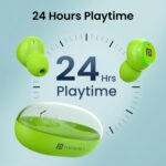 Portronics Harmonics Twins S13 in Ear True Wireless Earbuds with Mic, 24H Playtime, Game/Music Mode, Touch Control, 8mm Driver, Bluetooth 5.3v,IPX5 Water Resistance, Type C Fast Charging(Green) - Image 3