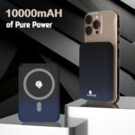 Kratos Magsafe Wireless Power Bank 10000mAh, 22.5W Fast Charging with 15W Wireless Output, Strong Magnetic Hold, USB Type-C, Compatible with iPhone 12 & Above, Android Qi Devices (Blue Black) - Image 4