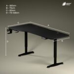 Green Soul Trigger 2.0 Height Adjustable Standing Desk | Ergonomic Design Table Top (5.3 Ft) | Integrated Charging | Digital Display with Memory Preset | 3 Year Warranty | (Black 1600 x 750 Top) - Image 3