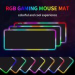 RGB Gaming Mouse Pad,Large Mouse Pad,13 Colors Led Light RGB PC Gaming Desk Mat, Non-Slip Rubber Based with Waterproof Coating Big Mouse Pad 31.5X11.8 in - Image 3
