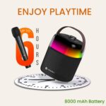 Portronics Dash 4 50W Wireless Bluetooth Party Speaker with Karaoke Mic, Upto 6 Hours Playtime, HD Sound, Bass Boost Technology, EQ Modes, 360° RGB Lights, BT 5.3v, AUX in, Type C Charging(Black) - Image 3
